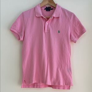Ralph Lauren Pink Polo with Green Pony Logo